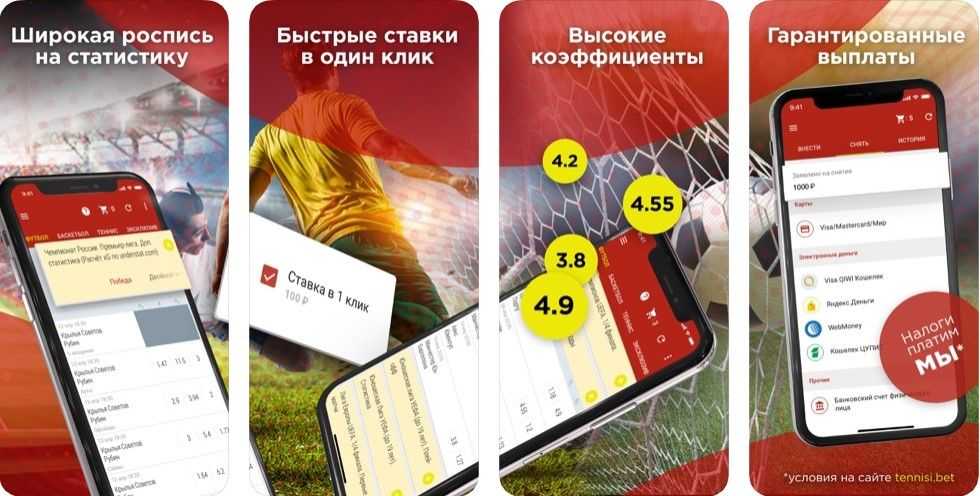 Возможности мобильного приложения Tennisi