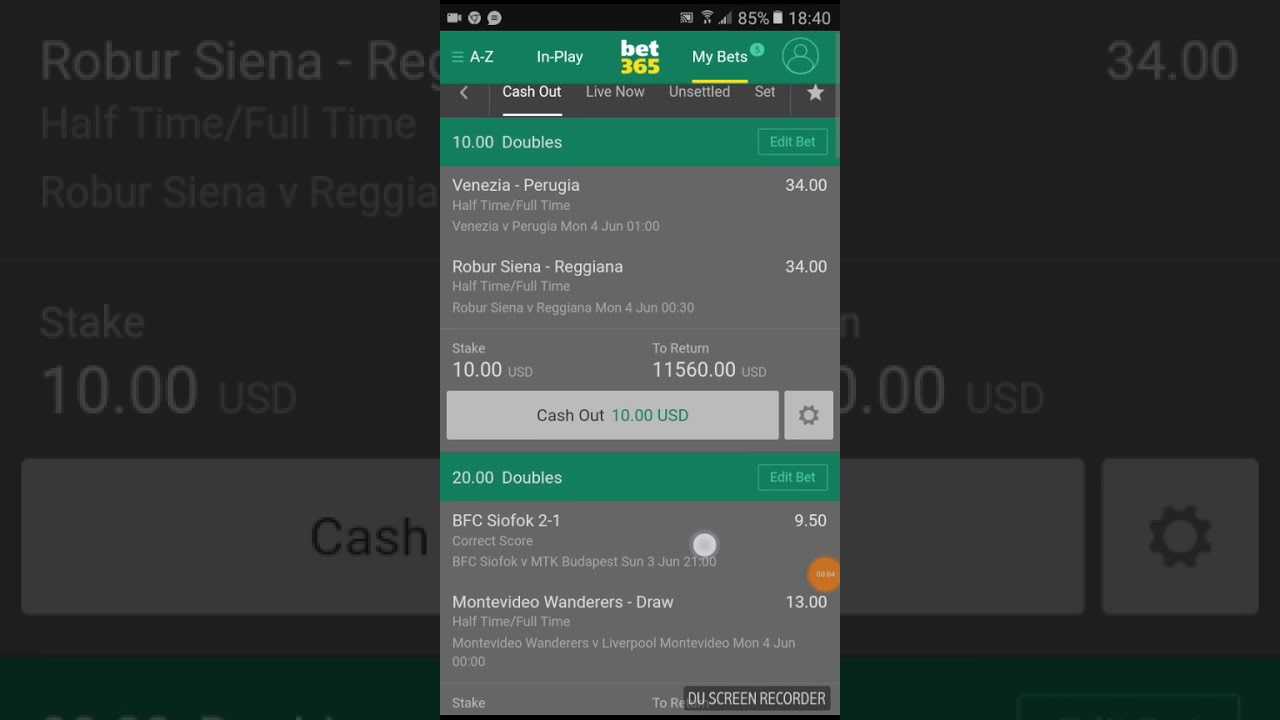 Как сделать выкуп ставки в Bet365
