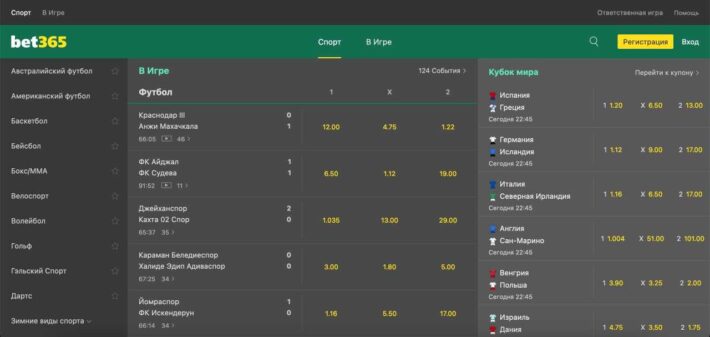 Официальный сайт bet365