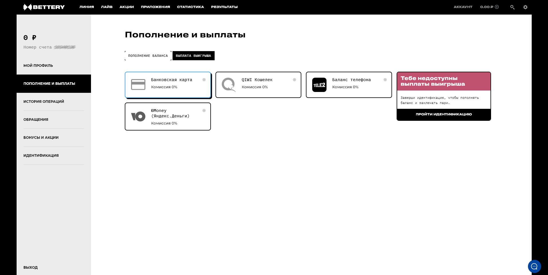 Шаг 3. Пополнение счета Беттери